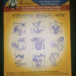 New Cross Stitch Iron On Transfers ( Happy Hour)  Cash