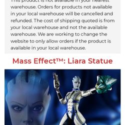 Rare Mass Effect Liars Statue