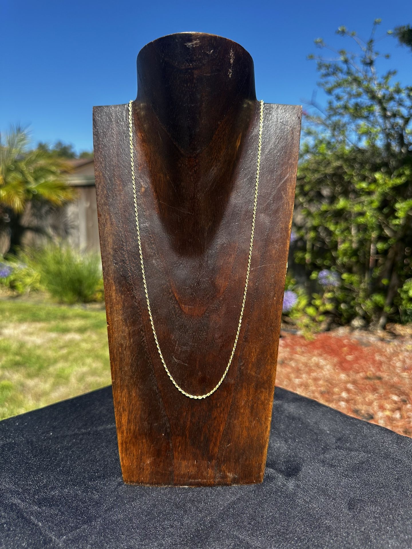 14k Gold Rope Chain Necklace