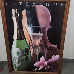 Interlude Vintage Print 1986 Violin music instrument Wine