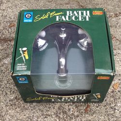 Solid Brass Bath Faucet (New In Box) With Drain! Lifetime Warranty - $20!