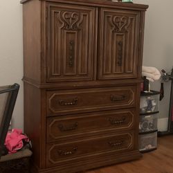 Antique Dresser  Chairs  