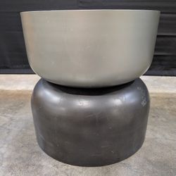 Modern Two-Tone Marble Side Table