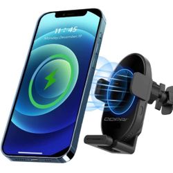 New! Wireless Car Charger Mount R1S, 15W Qi Fast Charging, Auto-Clamping Car Charging Mount, Air Vent Dashboard Car Mount Windshield Phone Holder for 