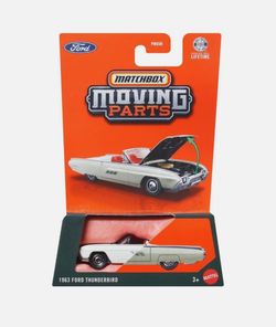 Matchbox Moving Parts White 1963 Ford Thunderbird MBX Mattel 2026