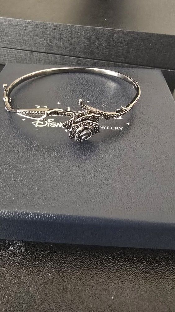 Maleficent Black Diamond Rose Bracelet