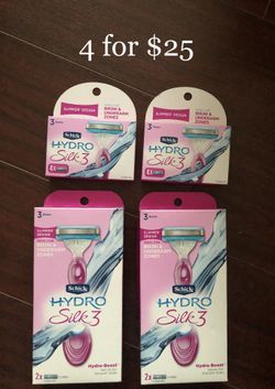 Schick Hydro Silk 3 Razors: 4 for $25