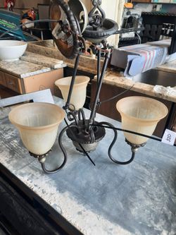 Classy Gold And Bronze Three Sconce  Chandelier