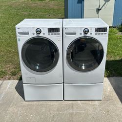 LG extra Large capacity washer and dryer set
