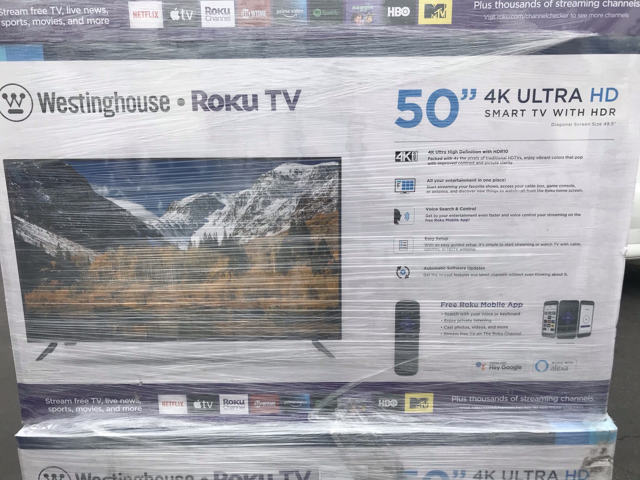 50” inch Westinghouse Roku UHDTV 4K