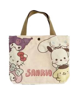 Sanrio Handbag Hello Kitty Kuromi My Melody Cinnamoroll Pochacco 11.02”x9.06” Button Closure BRAND NEW