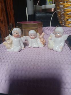 Angel ornaments (3) vintage
