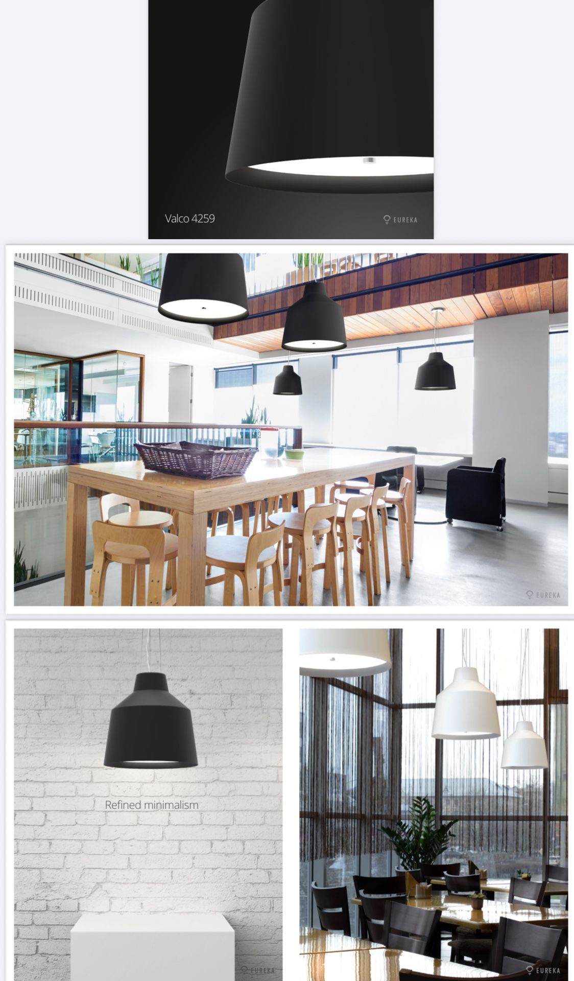 VALCO EUREKA  CEILING SUSPENDED LED LIGTHS 