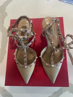 Valentino nude rock stud heels