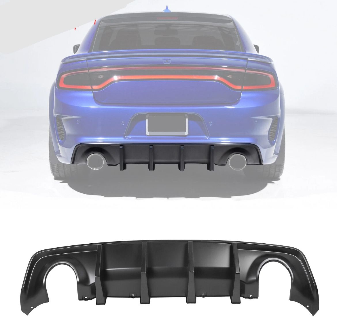 20-23 Dodge Charger Widebody Matte Black Rear Bumper Diffuser