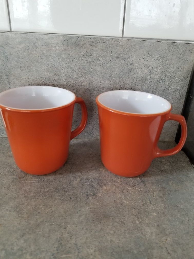 Pyrex Mugs, Cinnamon Brown set of 2