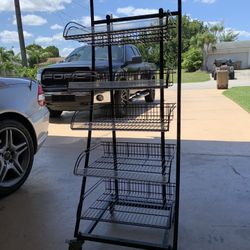 Rolling Metal Storage Rack  $75 OBO