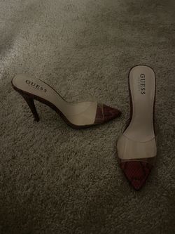 Snake Print Guess Heels