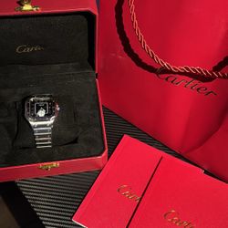 Cartier Santos de Cartier – Black Dial, Stainless Steel, Automatic