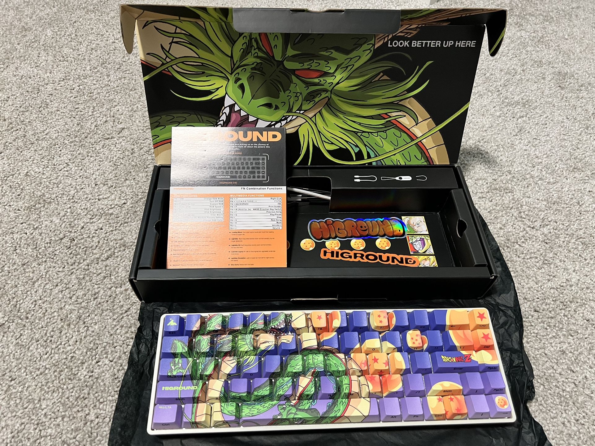 Dragon Ball Z x Higround PERFORMANCE 65 NWT Keyboard Shenron