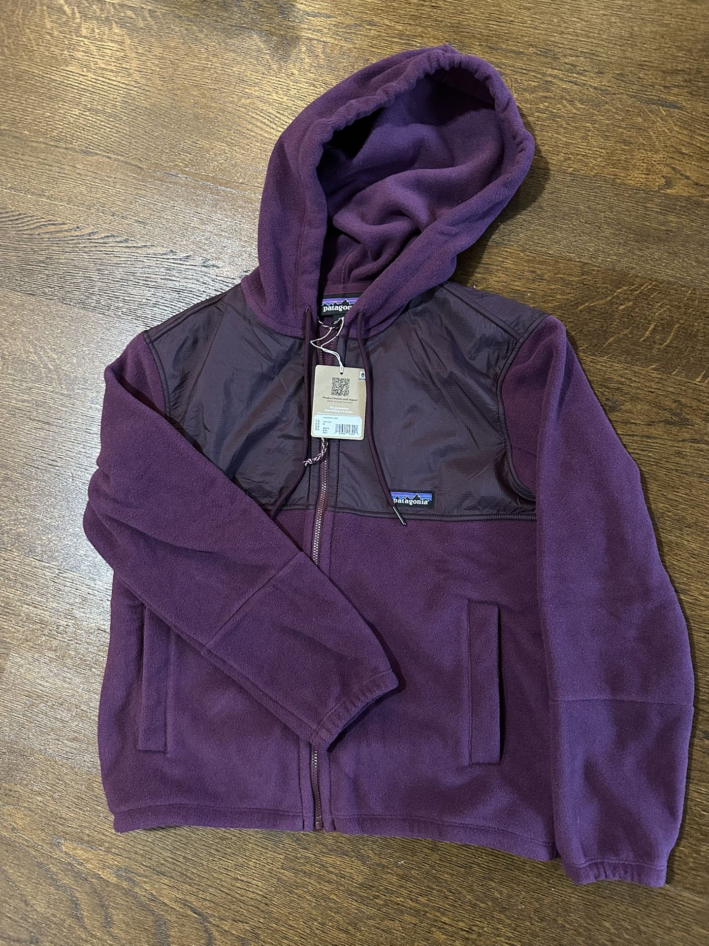 NEW Purple Patagonia Women's Purple Microdini Hoody, XS