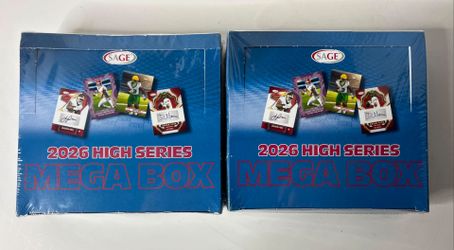 Lot of 2 2026 Sage High Series Football Trading Cards MEGA Box NEW Sealed