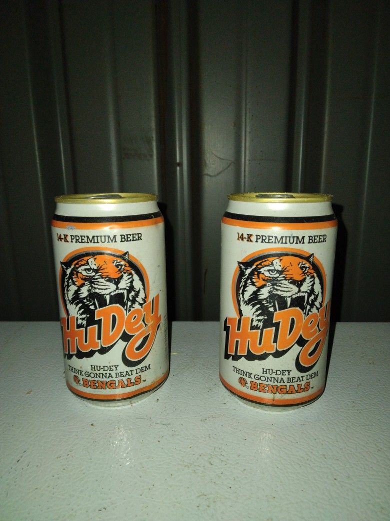 2 Cincinnati Bengals Hu-Dey 14k Premium Collectors Unopened Cans