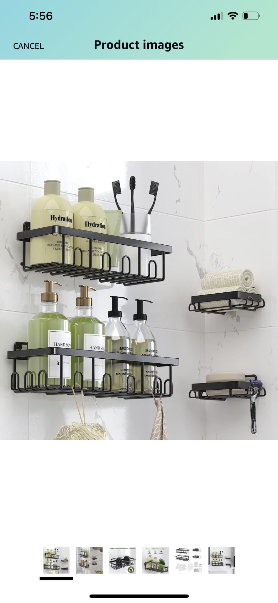 Meafuly Shower Caddy Shelf Organizer Rack - Stainless Steel with Hooks  Bathroom Cabinet Organizer Shelf Space Saving and Easy to Organize 4 Piece