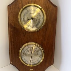 Vintage Airguide Instrument Weather Station Barometer Humidity Thermometer