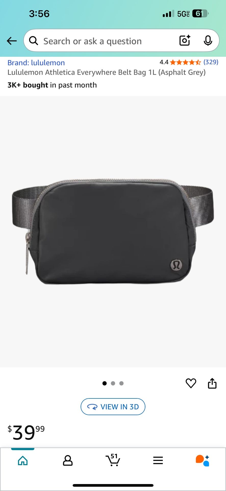 Lululemon Belt Bag Black