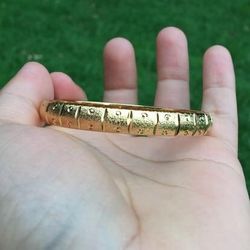 18k Gold Filled Bracelet Bangle 7.5” Openable 