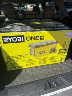 RYOBI 18V ONE+ 23L  Iceless Power Cooler, 40-Can Capacity, Wheels, Tool Only