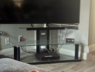 Glass tv stand