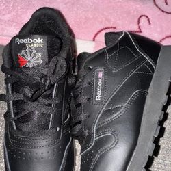 Reebok Black Leather Kids 