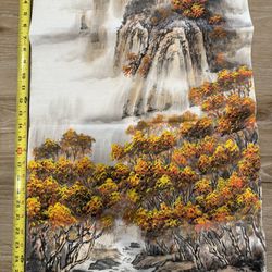 Chinese Watercolor Painting Brush Painting Handmade Painting Mountain Tree