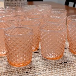 21 Cultural Intrigue Diamond Glass Tea Light Votives 3 Inch Tall