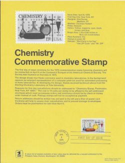 WUSA5 #1685 U/A SOUVENIR PAGE FDC Chemistry Centenary