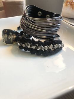 2 bracelets and ring bundle