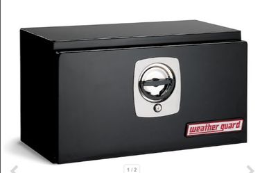 Weather Guard Lockable w/ keys Underbed Toolbox, Black, 24 1/8H x 12 3/8W x 14 1/8H