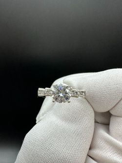 LADIES SILVER CZ RING #34882