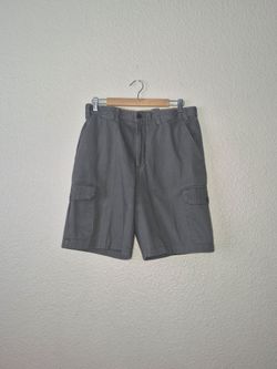 Geoffrey Beene Shorts Mens W33 Cargo Canvas Lightweight Dark Grey