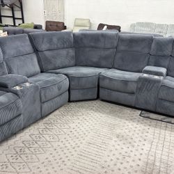 New Corduroy  Recliner Sectional Couch/ Free Delivery 