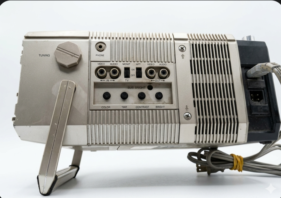 TOSHIBA フラッシュガン　激レア　昭和42年 TOSHIBA Portable/Auto Color TV #CA045 Works 12v/AC/Batt RARE 1982