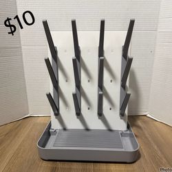 Baby Bottle Drying Rack, Vertical Bottle Dryer Holder Space Saving Standing Bottle