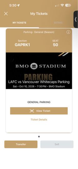 LAFC vs VAN General Parking
