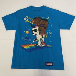 WWE Wrestling THE NEW DAY Kofi Kingston Xavier Woods Big E Sz Med. Blue T-Shirt