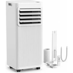 Uthfy 6,000 BTU Portable Air Conditioners, 4-in-1 Portable AC Unit with Cool, Fan, Dehumidifier, Sleep Mode, 24H Timer, Up to 250 Sq.Ft Air Conditione