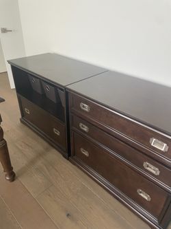 Pottery Barn Porter 3 Drawer with Lateral File Cabinet Espresso/Brown Office Filling