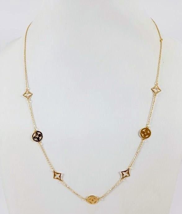 18k Gold  Van Cleef Louis Vuitton Necklace