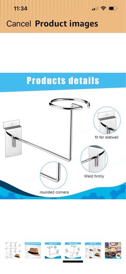 Hat, display wall mount for slat wall